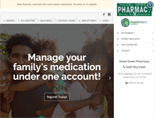 Tablet Screenshot of hazelgreenrx.com